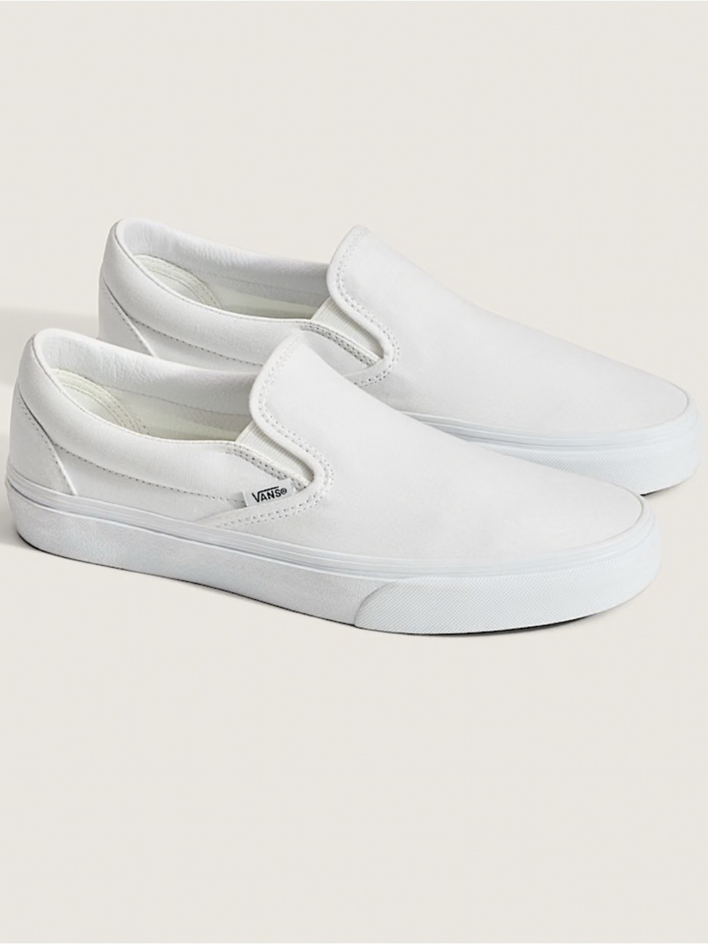 White Slip On Vans
